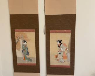 Pair of scrolls sold individually. Available for in person purchase only.
