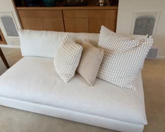 $1,100 One of two CB2 Desco Armless sofas. “Like New” condition. Currently still available at CB2 at $2,500. 71”w X 44”d X 30”h. Seat height is 15”. Available for online and in person purchase. 