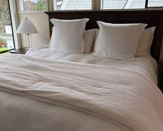 $580 Hooker king bed with mattress. 81”w x 58”h. (Bedding sold separately) Available for online and in person purchase.