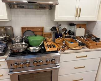 Cookware, knives and small appliances available for in person purchase.