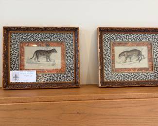 $120 pair of Antique animal prints, 12.5”w x 10.5”h. Available for online and in person purchase.