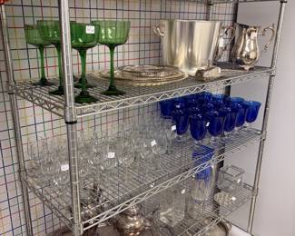 Stemware and entertaining accessories available for in person purchase 