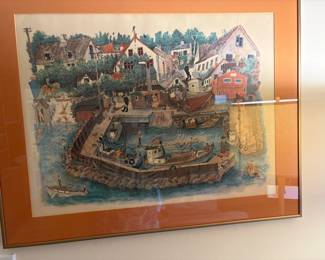 Framed and signed original.  In-person shopping only.