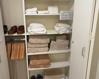 Towels for sale in-person only.