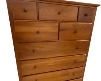 Tall Wooden 9Drawer Dresser 