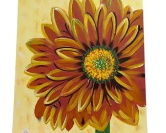 24 x28.5  Orange Sunflower Acrylic Painting