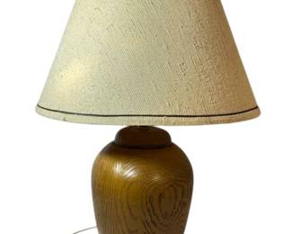 Faux Wood Ceramic Lamp