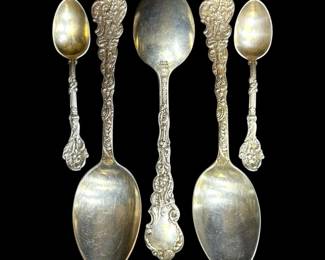 5 Sterling Silver Spoons Versailles By Gorham 176g