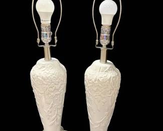 Matching White Porcelain Lamps