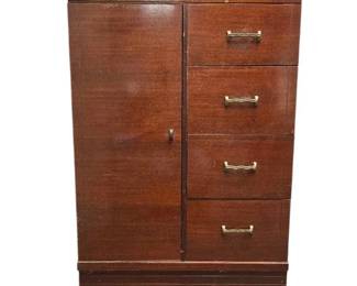 MCM Cherry Stained Oak Armoire