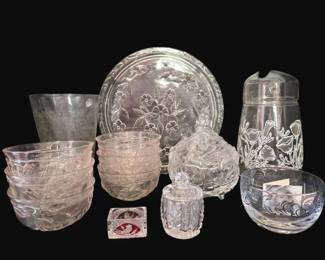 Althorp Glass Bowl, Swan Lidded Candy Dish, Hofbauer Birds Salt Cellar More