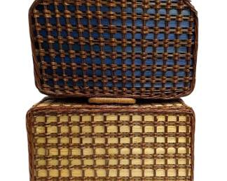 Two Wicker Picnic Baskets