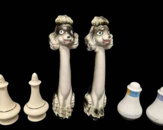 Three Sets Of Salt Pepper Shakers Dog, Lenox  Other