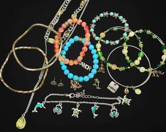 Beaded Bracelets Colorful Costume Jewelry