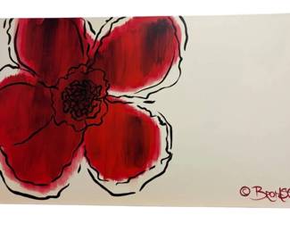 50.5 x30  A Flower Without By David Bromstad Canvas Print