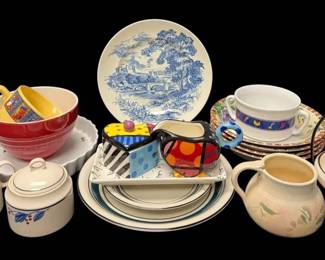 Ceramic Plates, Creamers, More