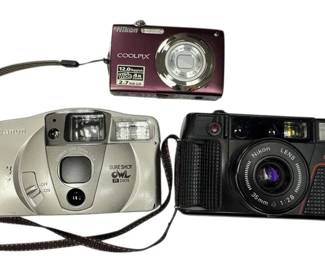 Nikon One Touch, Coolpix, And Cannon Sure Shot Cameras