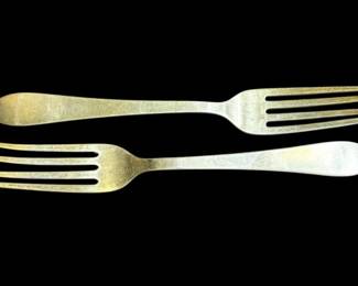 Tiffany Co 7.5 Sterling Silver Forks 70g Each