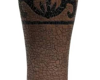 20 Tall Brown Black MosaicLook Vase 