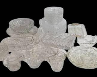 Vintage Clear Glass Bowls, Plates And More