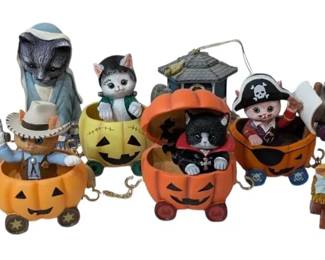 The Hamilton Collection Fall Themed Meowmy Cats  More