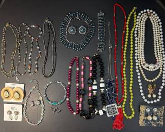 Colorful Costume Jewelry, Necklaces Earrings 