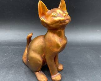 Gold Leaf Cat Figurine