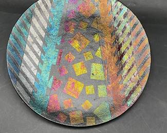 Signed Art Glass Plate