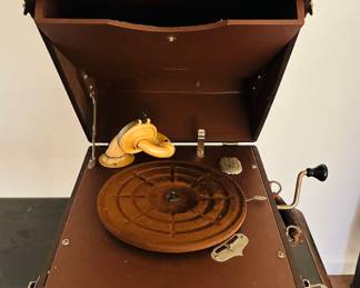 C. Late 1930’s Silvertone Portable 78rpm Phonograph 