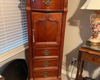 Tall Wood Accent Cabinet