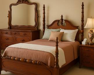 Lillian Russell Black Walnut Bedroom Set