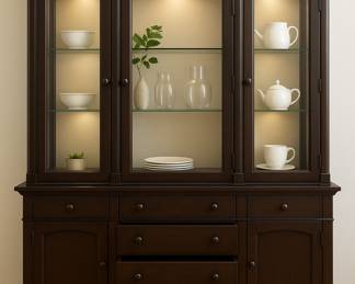 Kincaid Solid Wood Lighted China Cabinet 