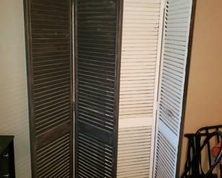 ceiling height folding louvered shutter pairs