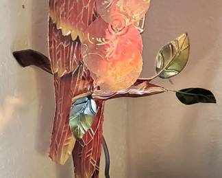 tin parrot w/ small light