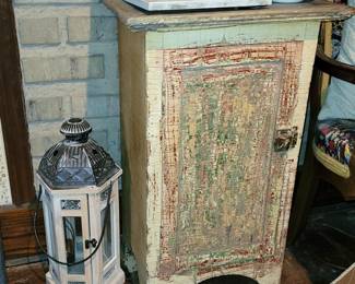 Crackle painted cabinet