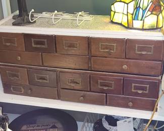 Oak file drawers (2 units)