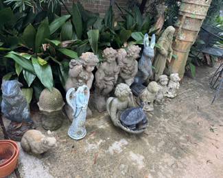 Lots of garden statuary to choose from