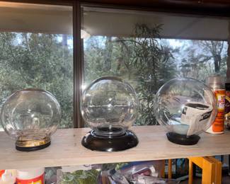 Vintage flower display orbs