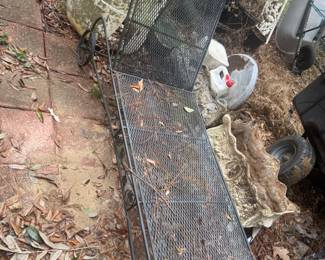 Wrought iron chaise lounger