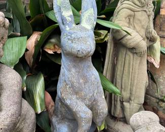 Concrete standing bunny
