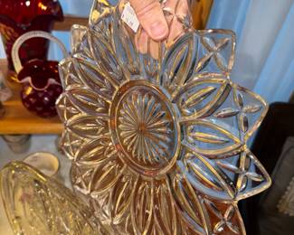 Federal Glass Petal platter