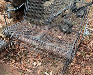 Wrought iron glider