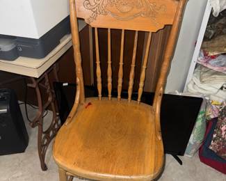 Vintage press back chair