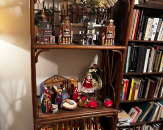 Mid Century rattan shelf