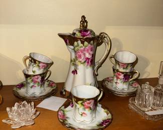 Haviland Limoges chocolate or tea set