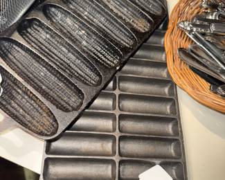 Cast iron corn stick pans