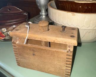 Primitive wooden butter mold
