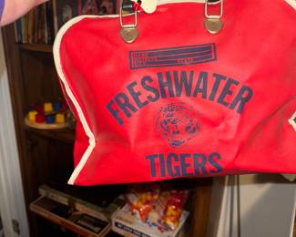 Vintage Denham Springs Freshwater Tigers duffle bag