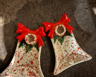 Vintage Christmas candle holders. 