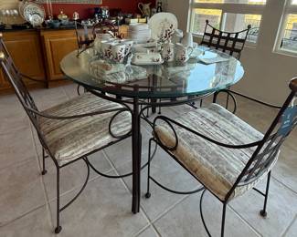 Wrought Iron Glass top table